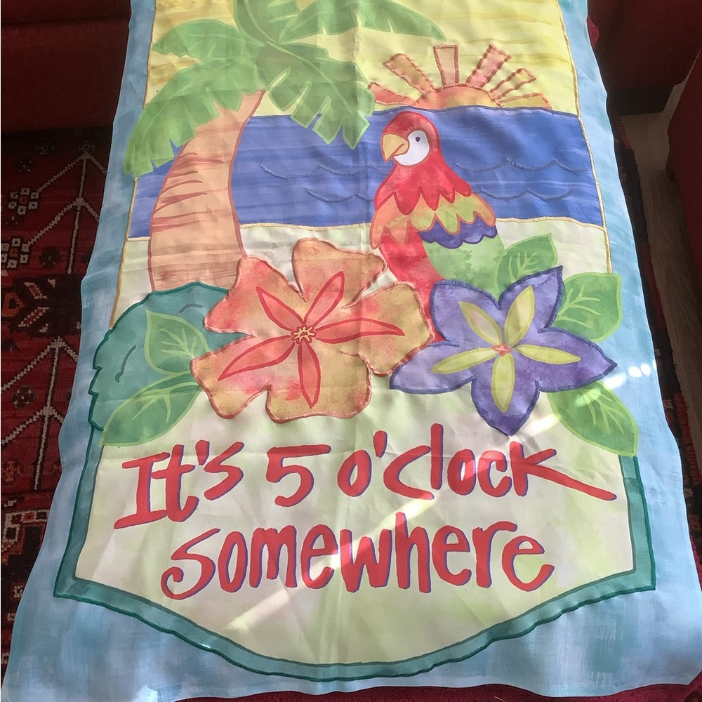 Garden Flag It’s Five O’clock Somewhere Cottage Core